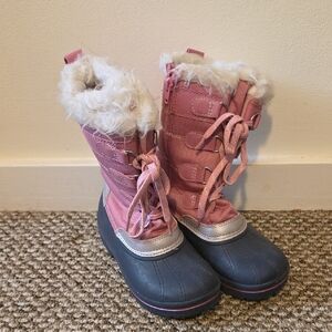 Wonder Nation Pink and Gray Kids Boots